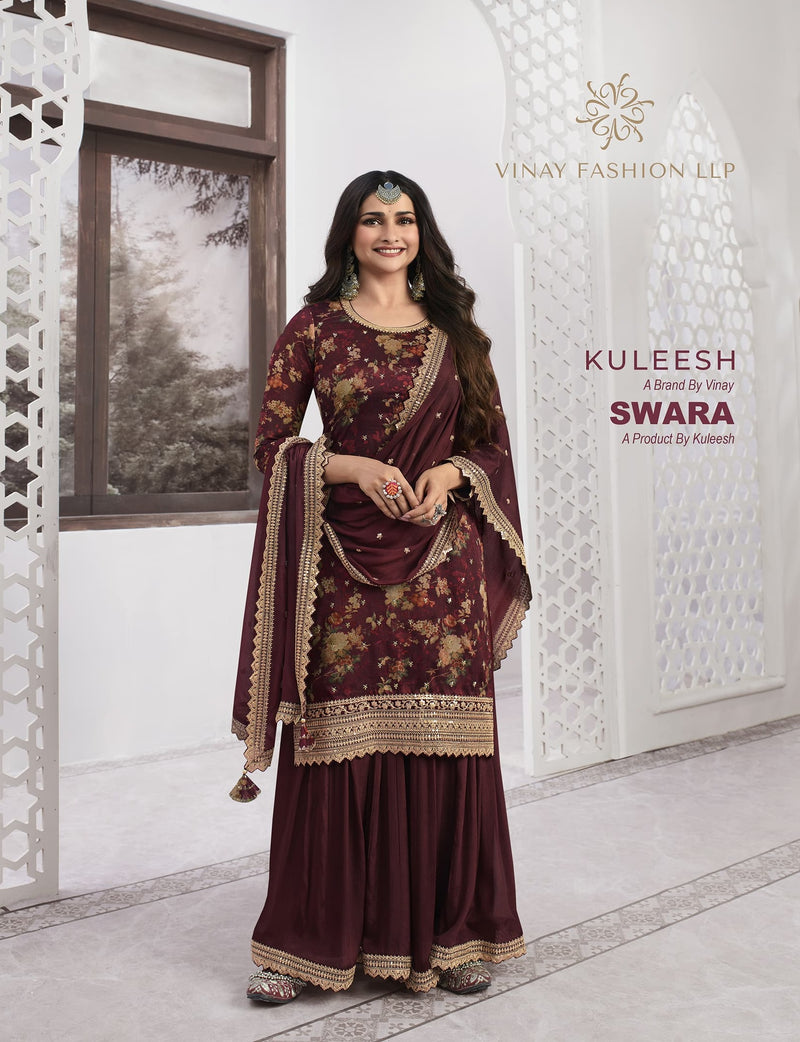 Vinay Fashion Swara Georgette Digital Print With Embroidery Suits Designer