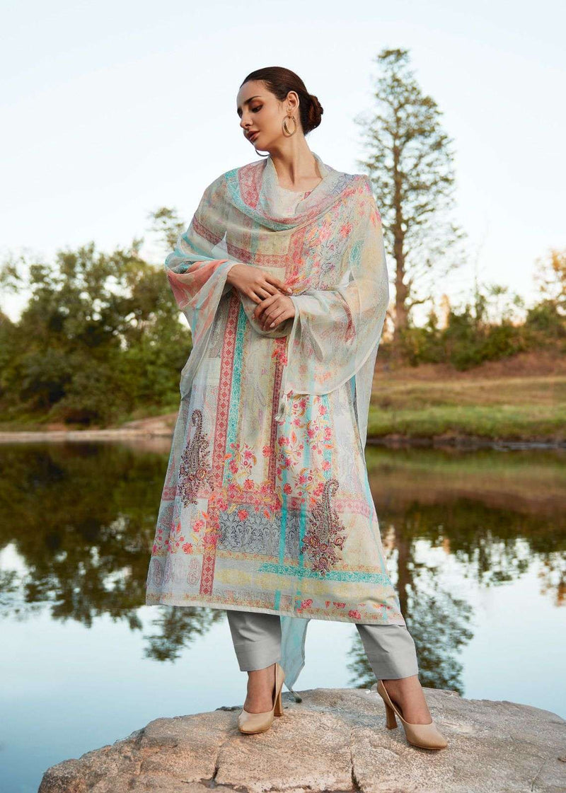 Sadhana Fashion Raazia Lawn Cotton With ancy Work With Digital Print Salwar Kameez
