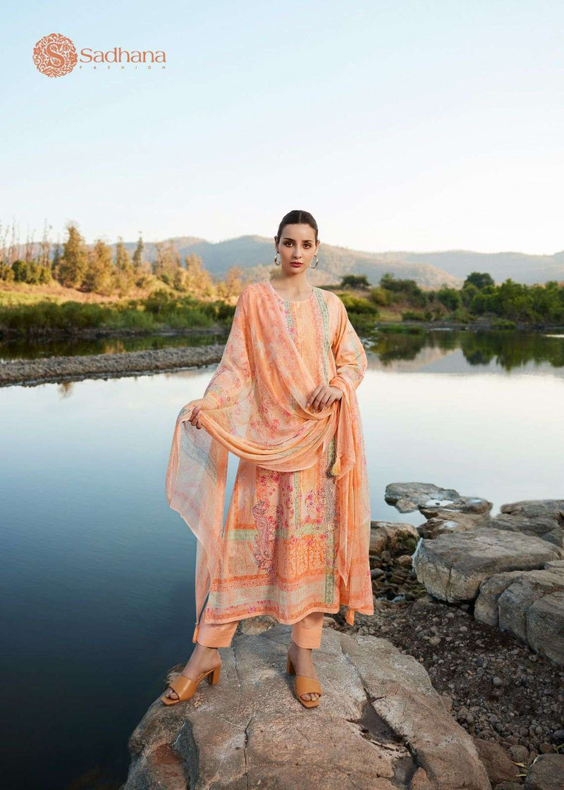 Sadhana Fashion Raazia Lawn Cotton With ancy Work With Digital Print Salwar Kameez