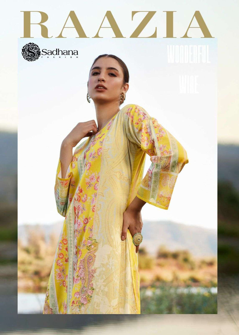 Sadhana Fashion Raazia Lawn Cotton With ancy Work With Digital Print Salwar Kameez