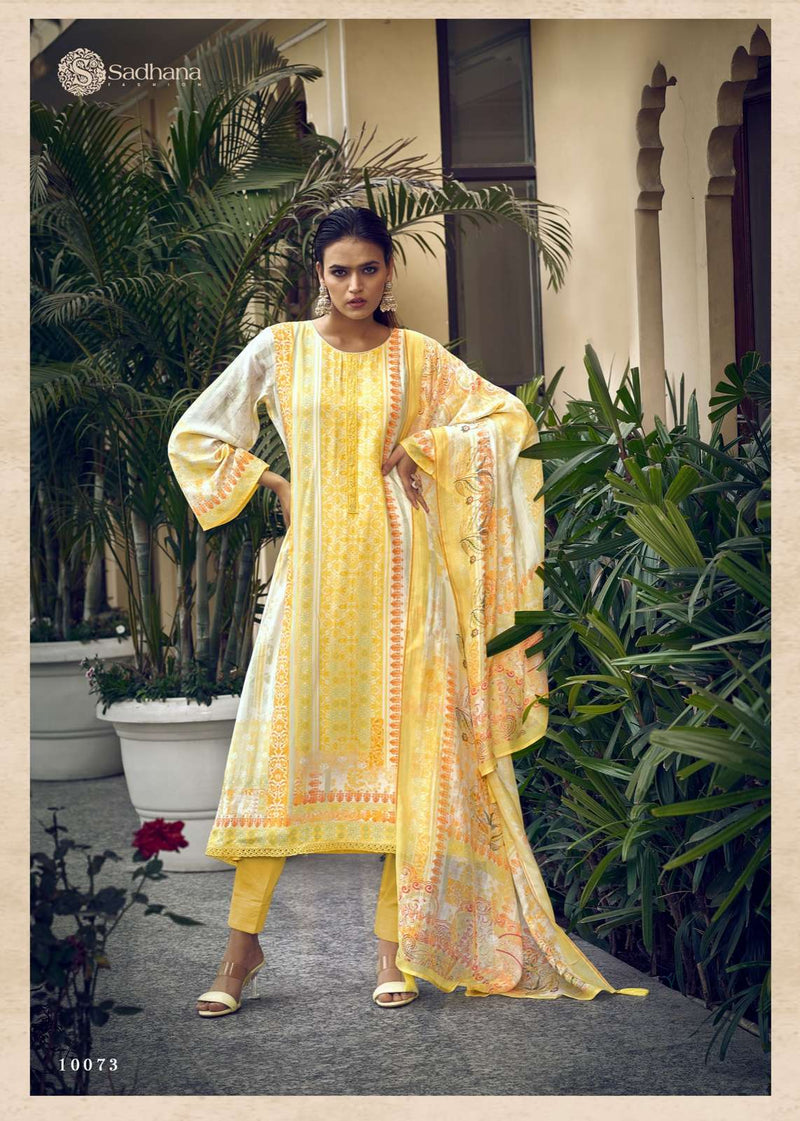 Sadhana Fashion Ryssa Muslin Silk Digital Print With Heavy Fancy Work Salwar Suit