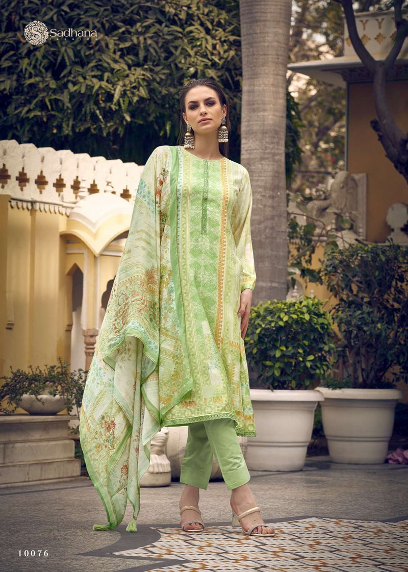 Sadhana Fashion Ryssa Muslin Silk Digital Print With Heavy Fancy Work Salwar Suit