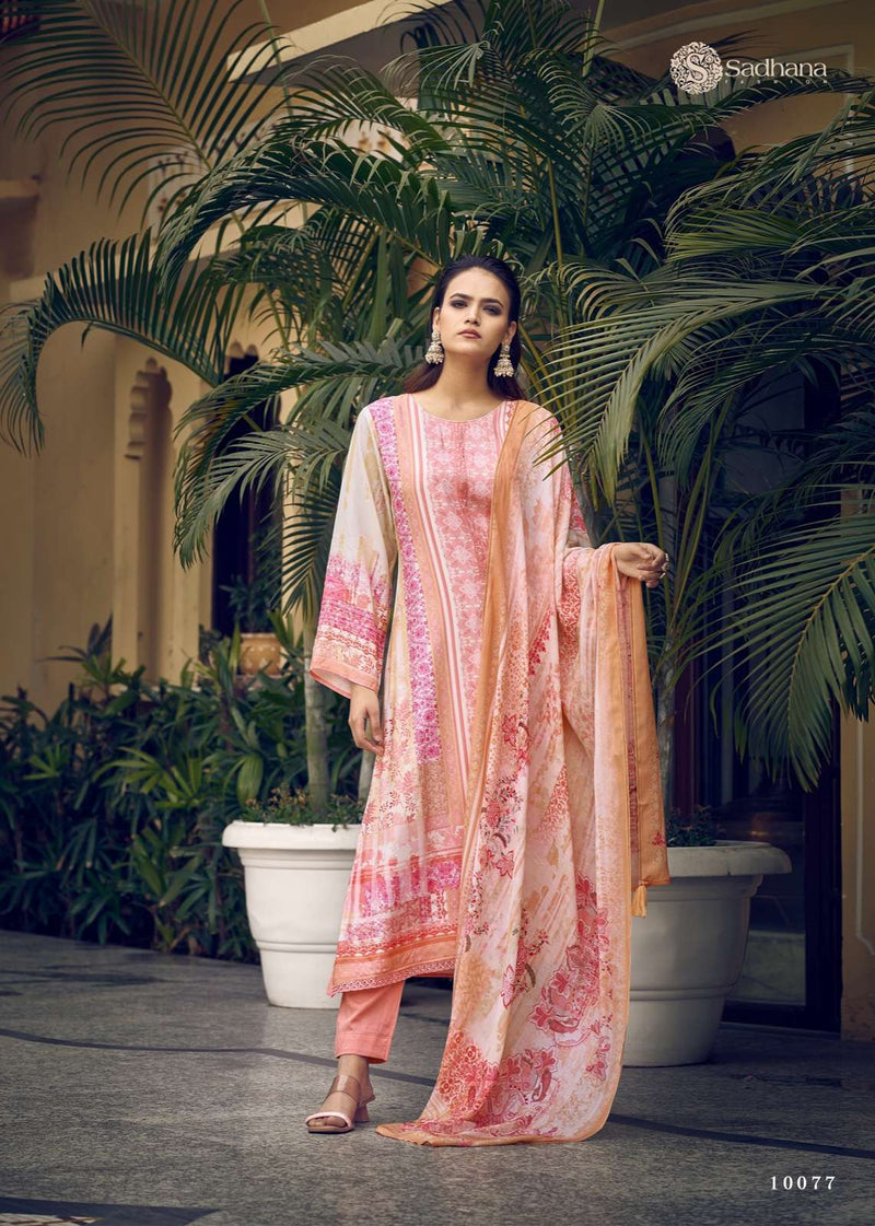 Sadhana Fashion Ryssa Muslin Silk Digital Print With Heavy Fancy Work Salwar Suit