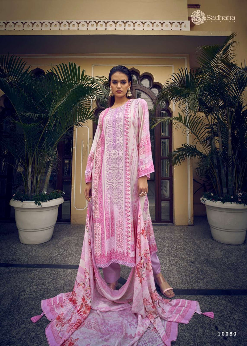 Sadhana Fashion Ryssa Muslin Silk Digital Print With Heavy Fancy Work Salwar Suit