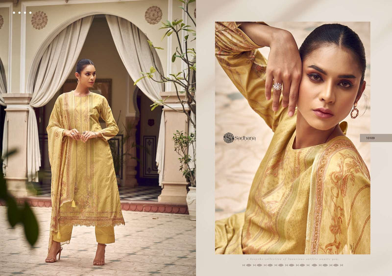 Sadhana Fashion Zaira  Lawn Cotton With Fancy Work With Digital Printed Salwar Kameez