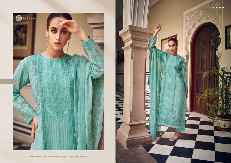 Sadhana Fashion Zaira  Lawn Cotton With Fancy Work With Digital Printed Salwar Kameez