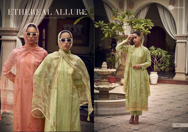 Sadhana Fashion Zaira  Lawn Cotton With Fancy Work With Digital Printed Salwar Kameez