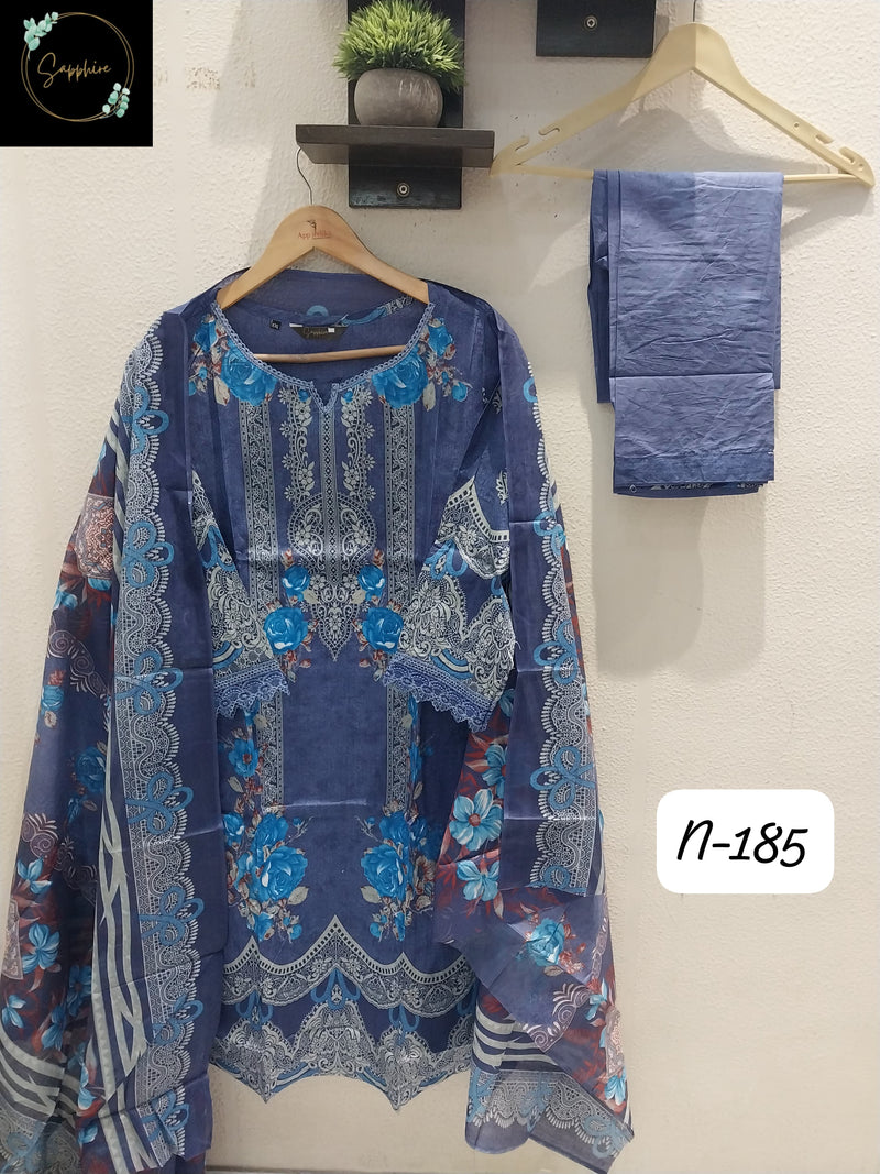 Sapphire Agha Noorain 185 Pure Lawn Cotton Printed Pret Kurti