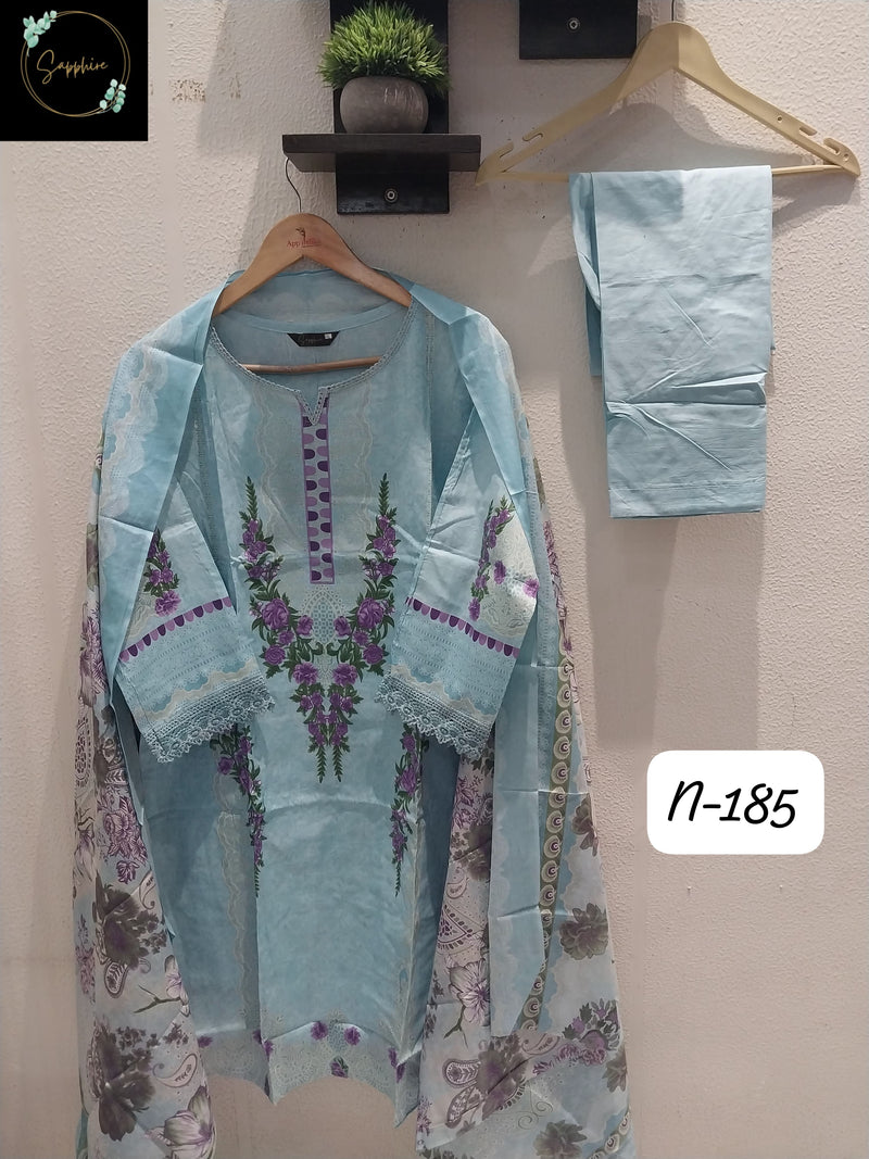 Sapphire Agha Noorain 185 Pure Lawn Cotton Printed Pret Kurti
