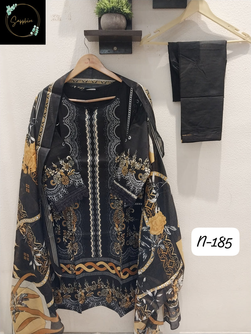 Sapphire Agha Noorain 185 Pure Lawn Cotton Printed Pret Kurti