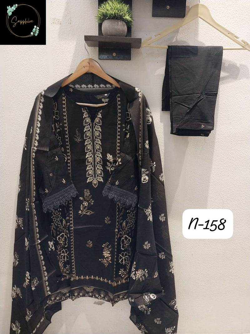 Sapphire Agha Noorain N 158 Pure Lawn Cotton Fancy Pret Kurti