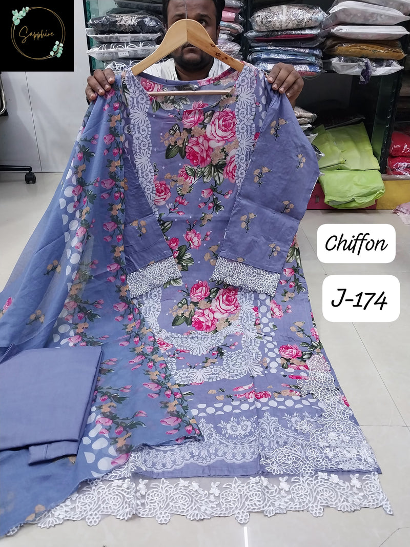 Sapphire Jazmin Vol 174 Lawn Cotton Embroidered Pakistani Pret