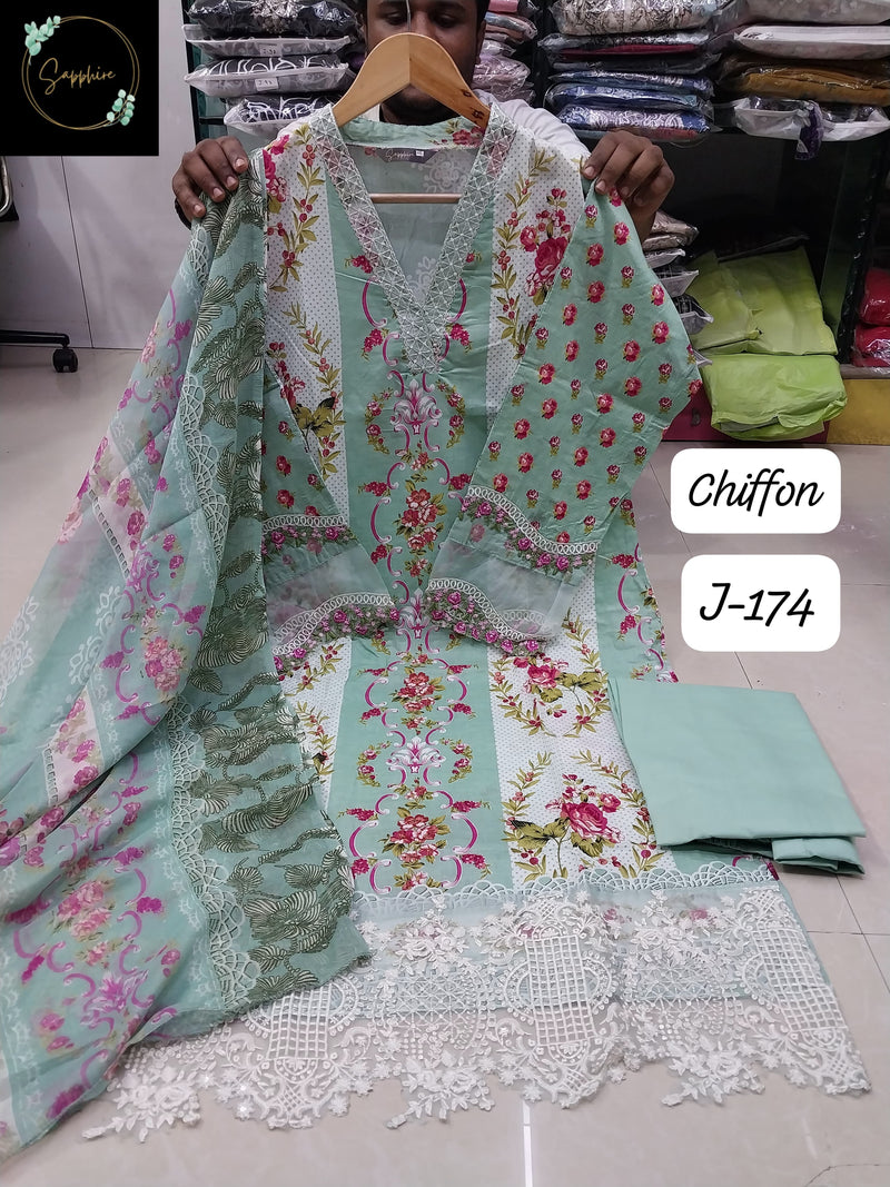 Sapphire Jazmin Vol 174 Lawn Cotton Embroidered Pakistani Pret