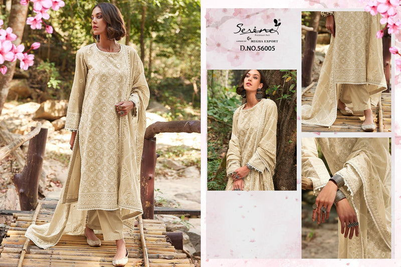 Serine Lawnkari Lawn Cotton Boring Embroidery Work Salwar Suit