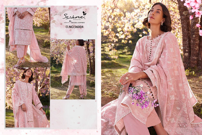 Serine Lawnkari Lawn Cotton Boring Embroidery Work Salwar Suit