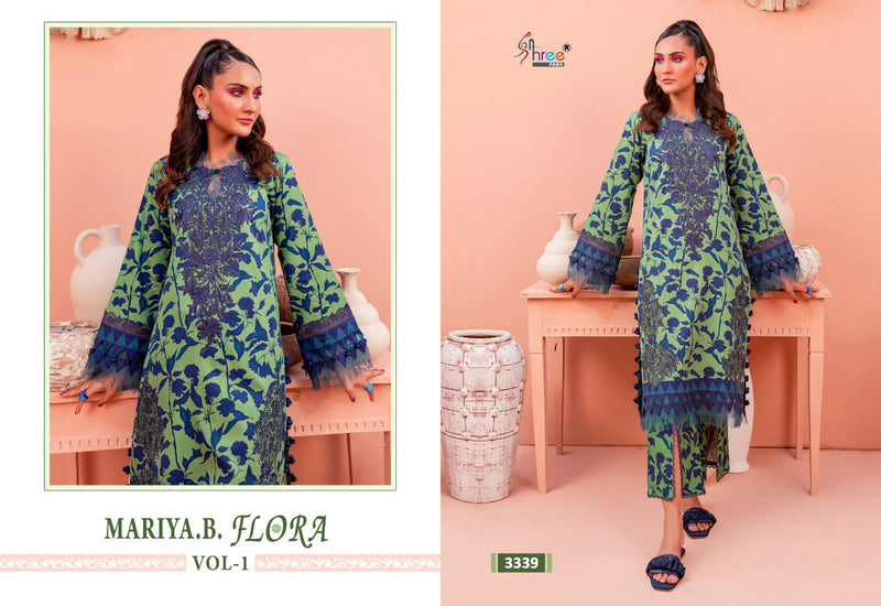 Shree Fabs Maria B Flora Vol 1 Pure Jam Cotton Print With Exclusive Embroidery Work Salwar Suit