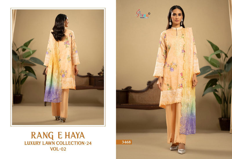 Shree Fabs Rang E Haya Luxury Lawn Collection 24 Vol 2 Pure Cotton Exclusive Embroidered Pakistani Salwar Suit