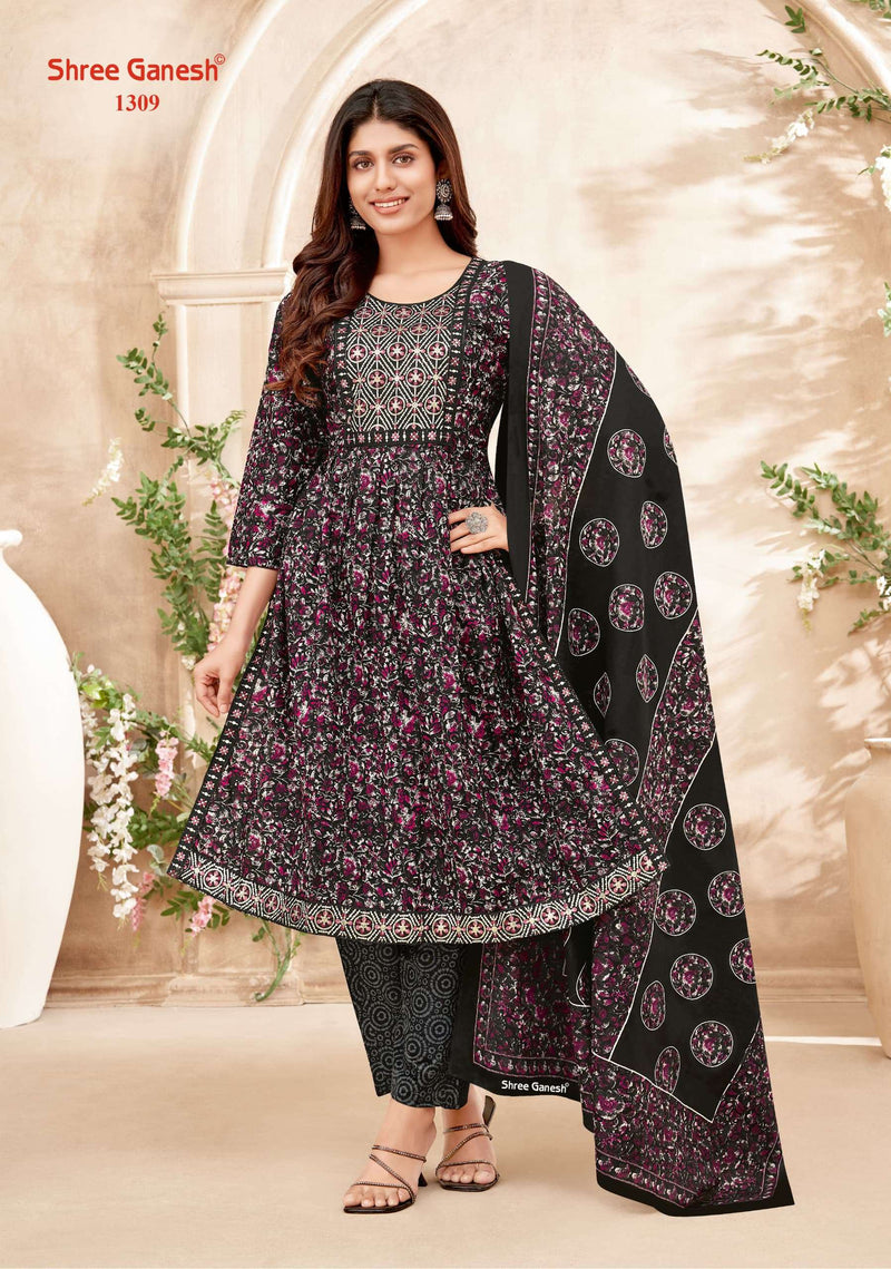 Shree Ganesh Zaara Vol 3 Cotton Naira Cut With Sequence Embroidery Fancy Designer Combo Set Of Kurti