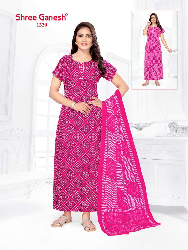 Shree Ganesh Kalki Vol 3 Cotton Printed Night Wear Suit