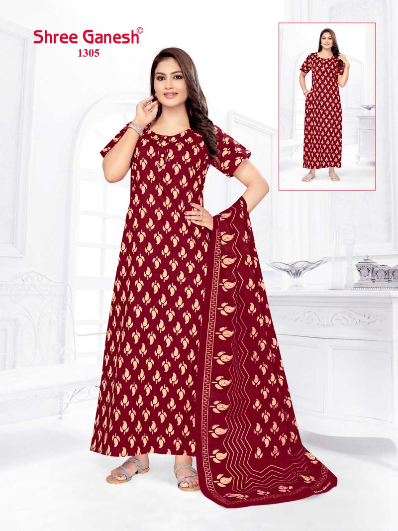 Shree Ganesh Kalki Vol 3 Cotton Printed Night Wear Suit