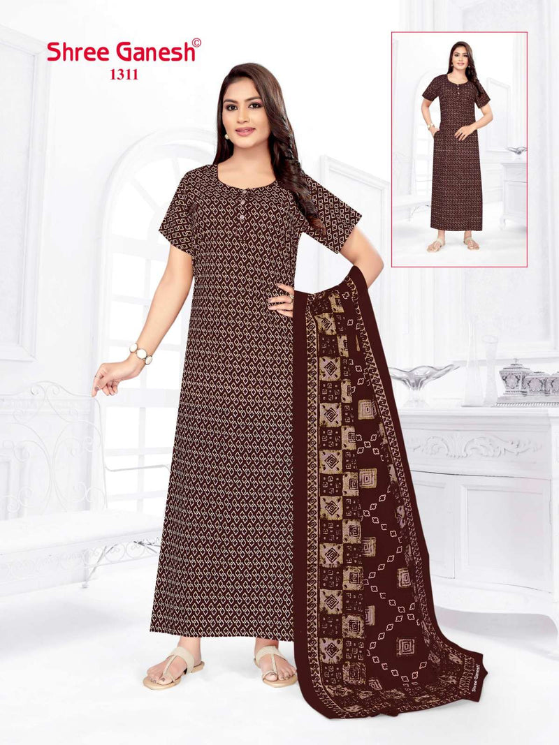 Shree Ganesh Kalki Vol 3 Cotton Printed Night Wear Suit