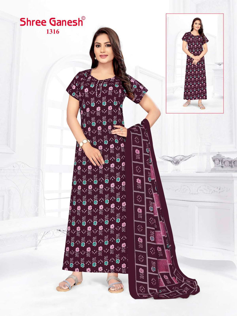Shree Ganesh Kalki Vol 3 Cotton Printed Night Wear Suit