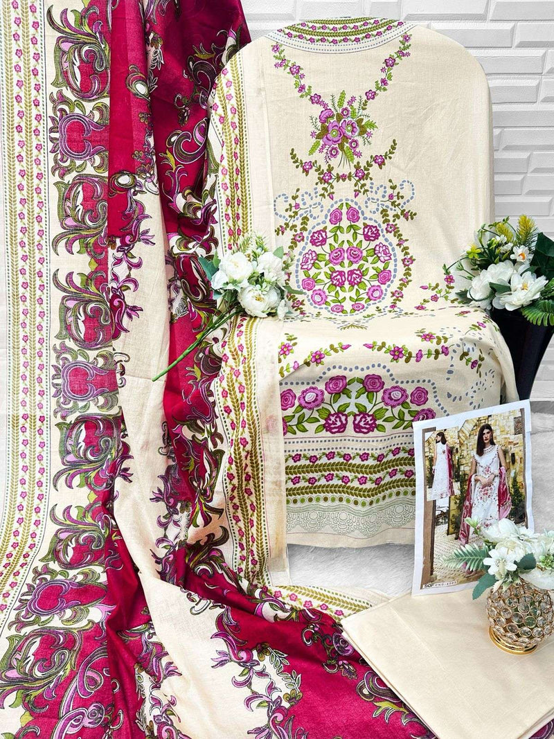 Shree Om Fab Aliya B Vol 6 Pure Lawn Cotton Print Karachi Suit