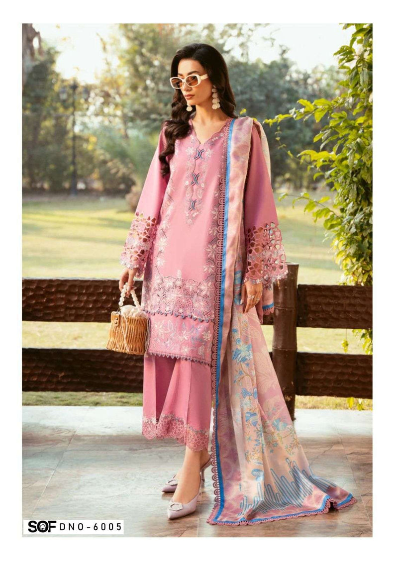 Shree Om Fab Aliya B Vol 6 Pure Lawn Cotton Print Karachi Suit