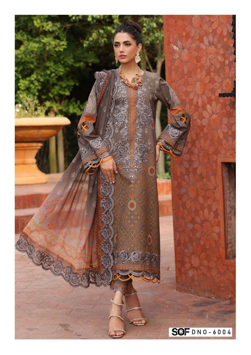 Shree Om Fab Aliya B Vol 6 Pure Lawn Cotton Print Karachi Suit