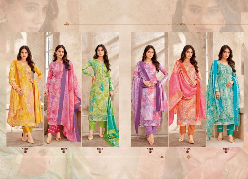 Suryajyoti Prachi Vol 1  Jam Satin Print With Foil And Khadi Also Neck & Border Embroidery Salwar Suit