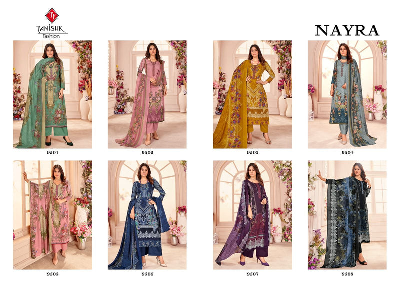 Tanishk Fashion Nayra Cambric Cotton With Embroidety Work Salwar Suits