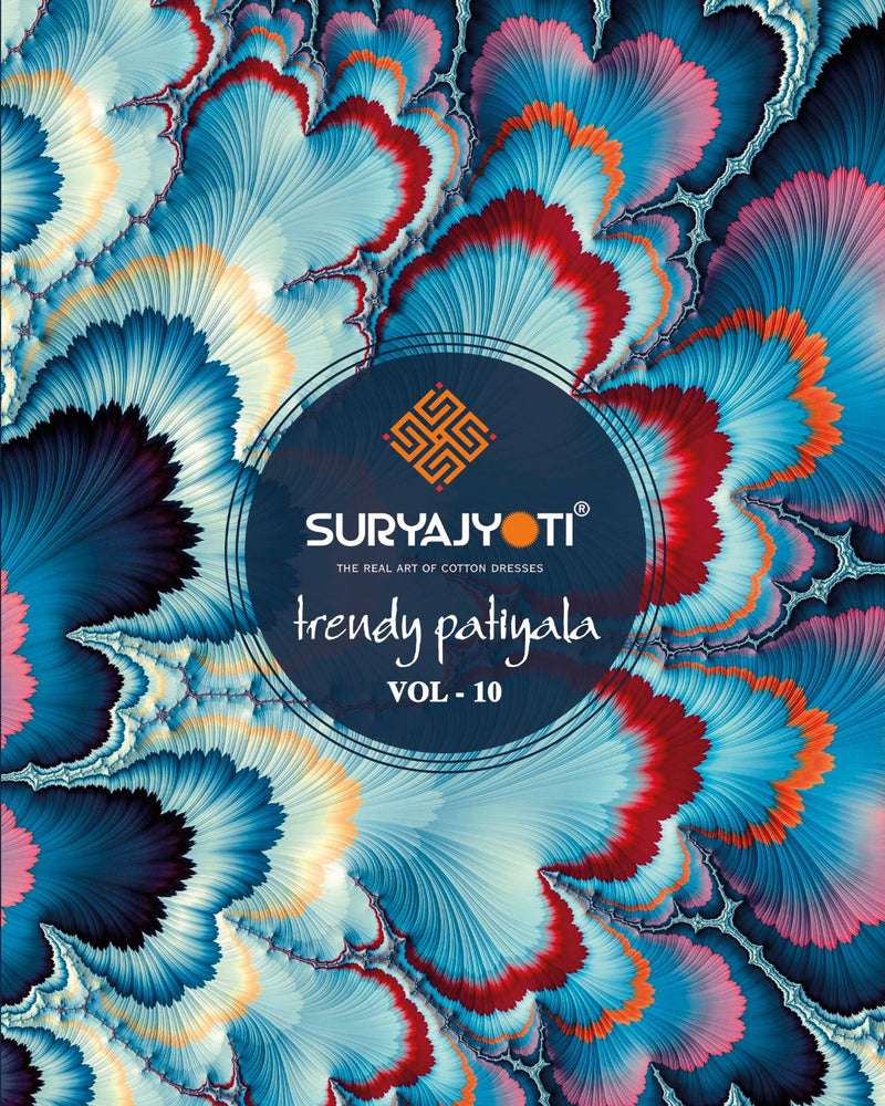 Suryajyoti Trendy Patiyala Vol 10 Cotton Fancy Printed Patiyala Suits