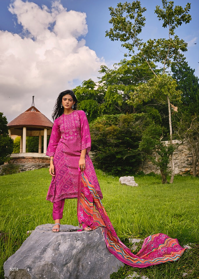 Prm Trendz Turaab Muslin Silk Digital Print With Embroidery Work Fancy Suits