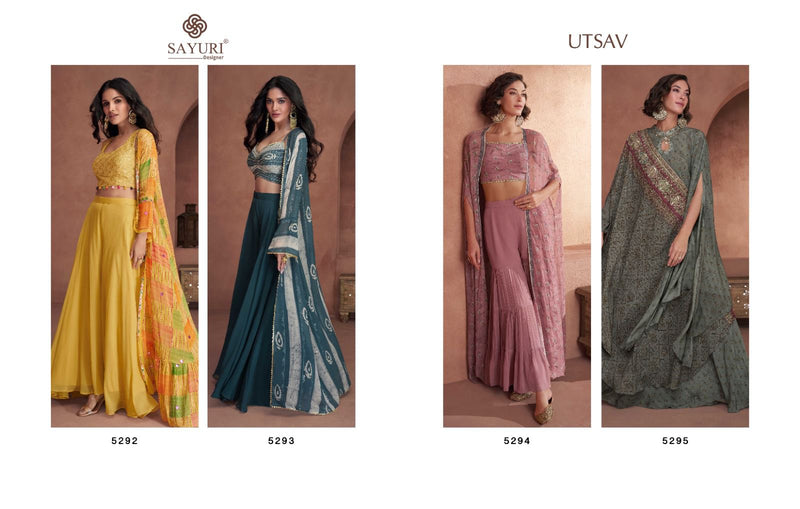 Sayuri Designer Utsav Real Georgette Beautiful Designer Ready Made Party Wear Suits