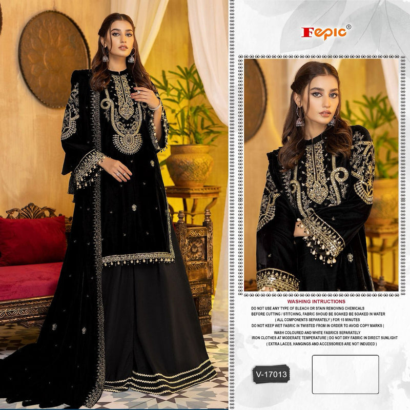 Fepic Rosemeen V 17013 Velvet Embroidery Designer Suit Collection