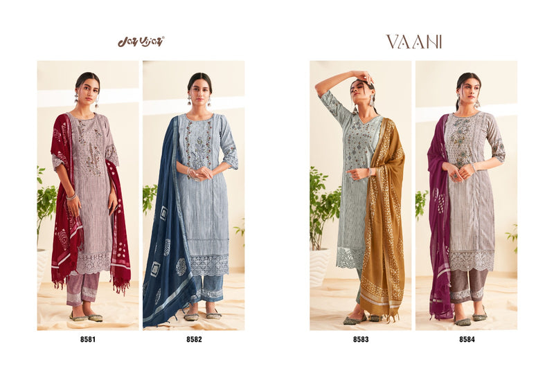 Jay Vijay Vaani Cotton Lining With Fancy Embroidery Designer Traditional Wear Suits