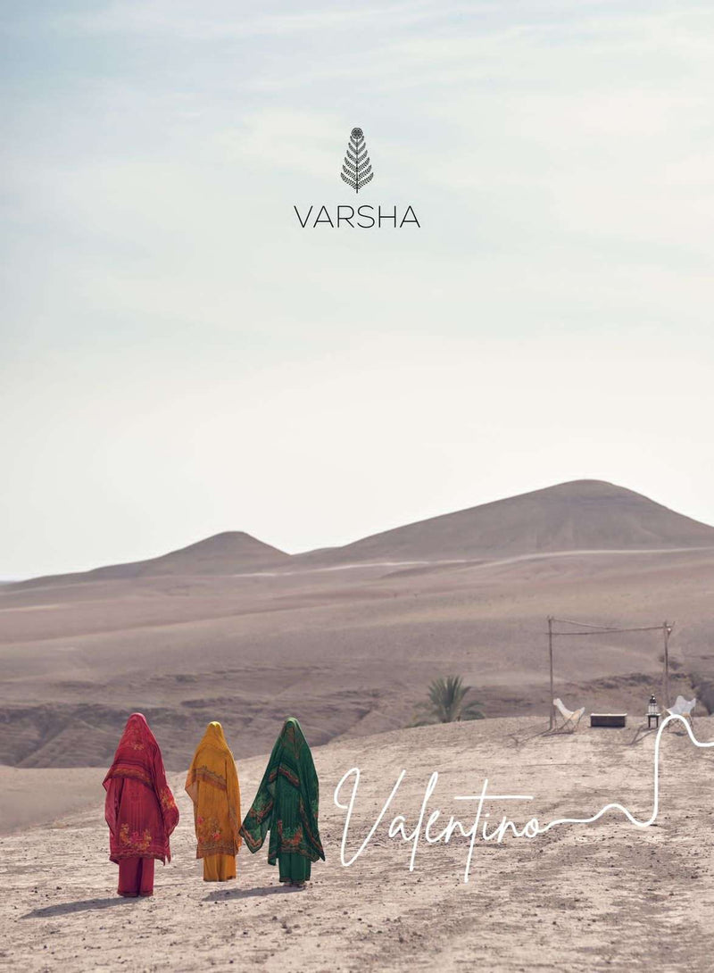 Varsha Valentino Pashmina Digital Printed With Handwork Designer Suits