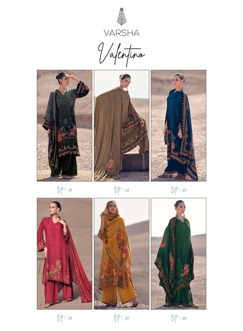 Varsha Valentino Pashmina Digital Printed With Handwork Designer Suits