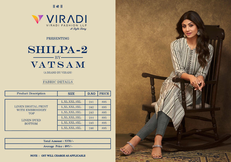 Vatsam Shilpa Vol 2 Linen Digital Printed Fancy Designer Casual Wear Kurti