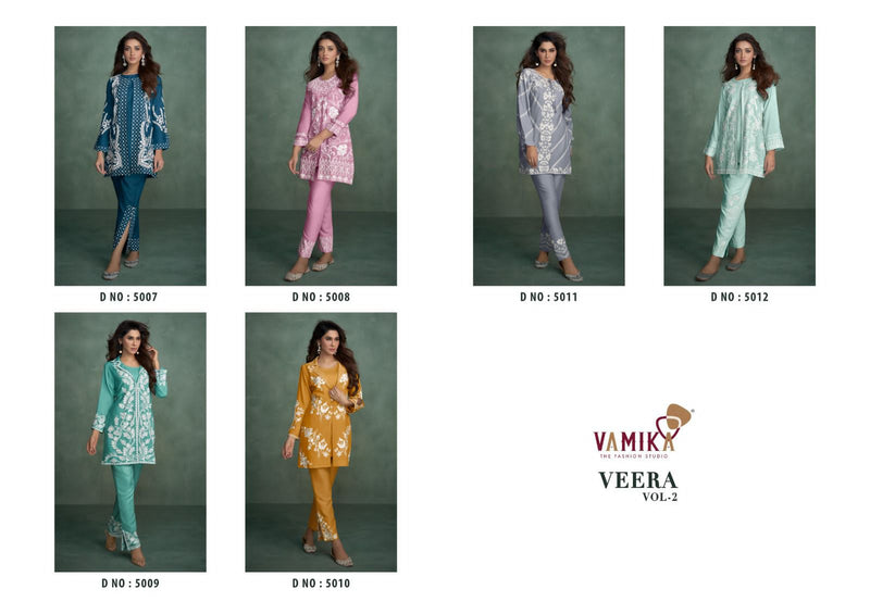 Vamika Veera Vol 2 Rayon Heavy Designer Party Wear Kurtis