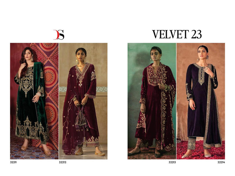 Deepsy Suits Velvet 23 Velvet With Heavy Embroidery Work Salwar Suit Collection