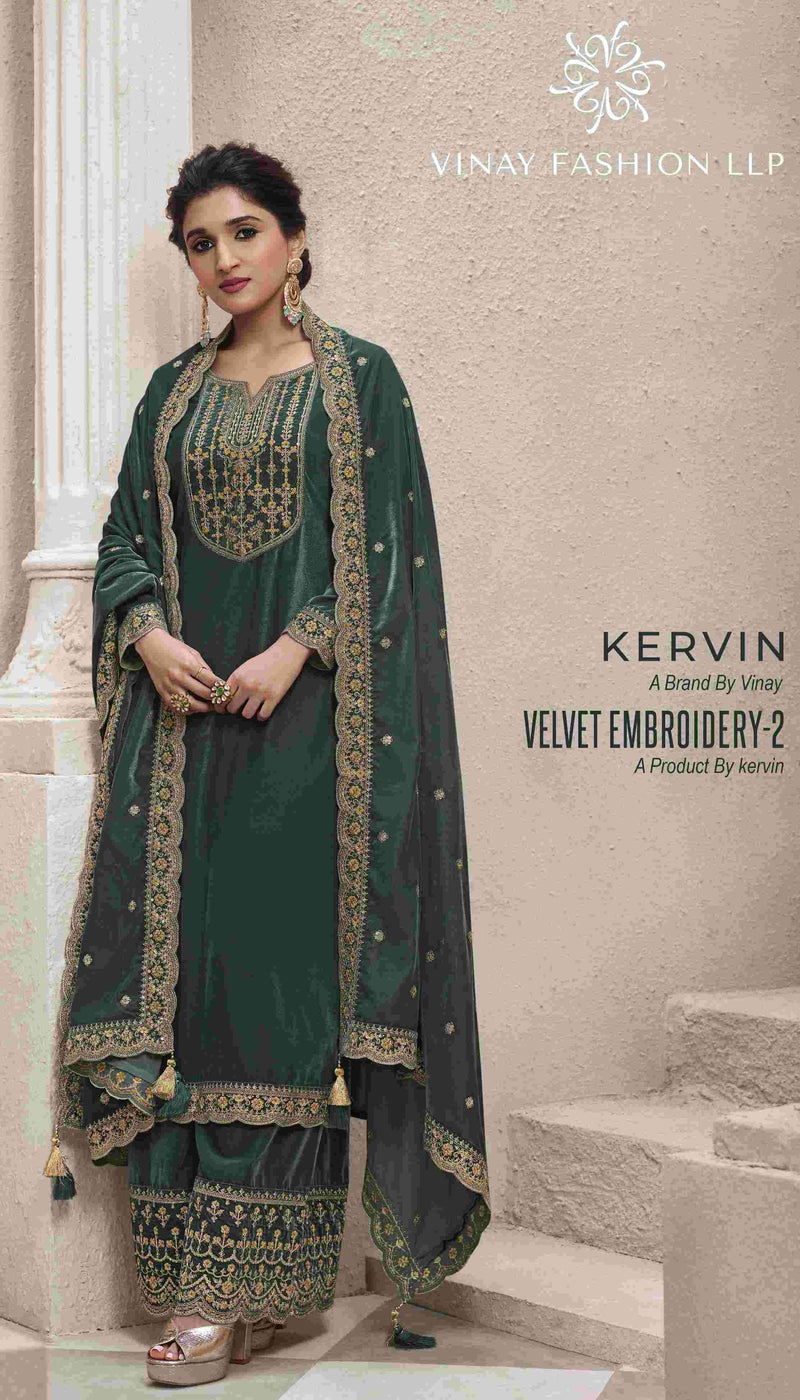 Vinay Fashion Velvet Embroidery Vol 2 Velvet Heavy Designer Suits