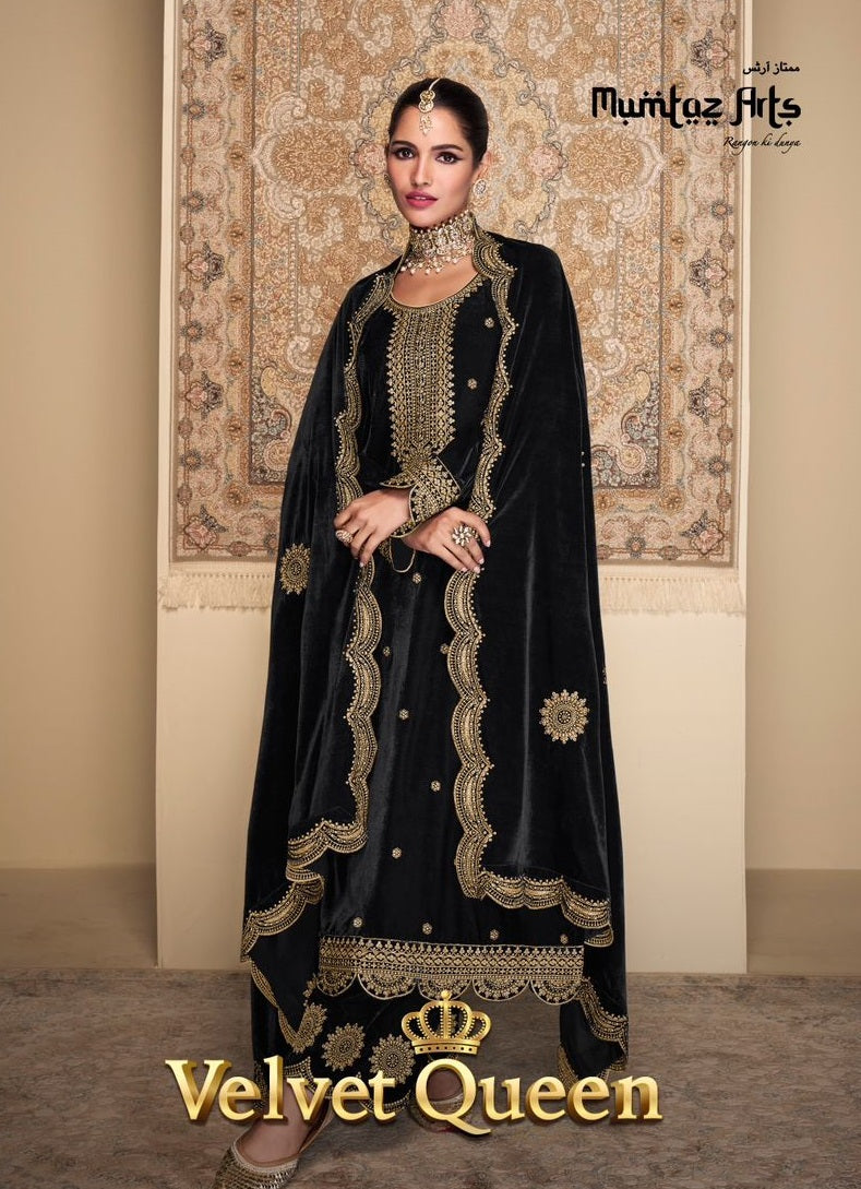 Mumtaz Arts Velvet Queen Velvet With Heavy Embroidery Work Suit Collection