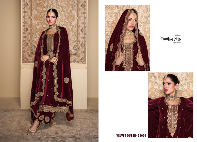 Mumtaz Arts Velvet Queen Velvet With Heavy Embroidery Work Suit Collection