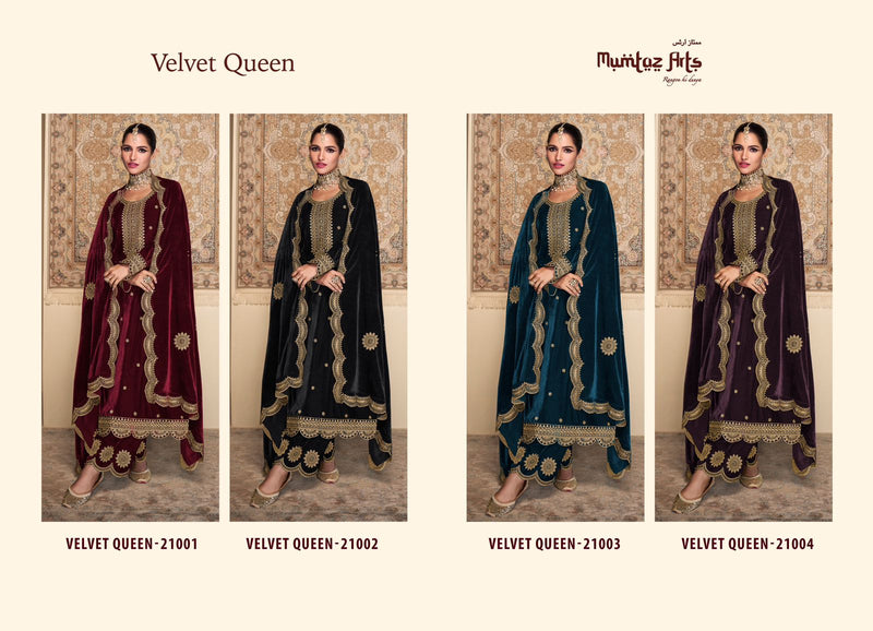 Mumtaz Arts Velvet Queen Velvet With Heavy Embroidery Work Suit Collection