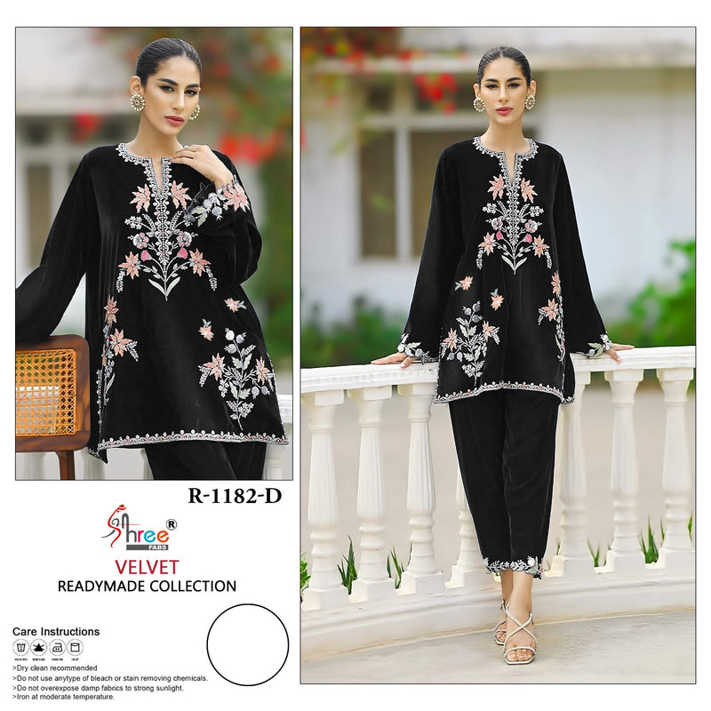 Shree Fabs Velvet Readymade Collection Velvet Designer Kurti Collection