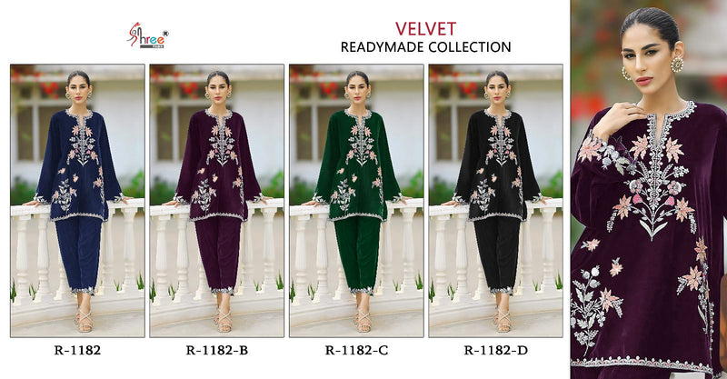 Shree Fabs Velvet Readymade Collection Velvet Designer Kurti Collection