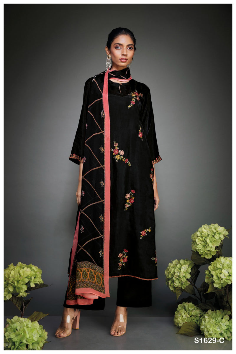 Ganga Vinaya 1629 Silk Embroidery Work Fancy Salwar Suit