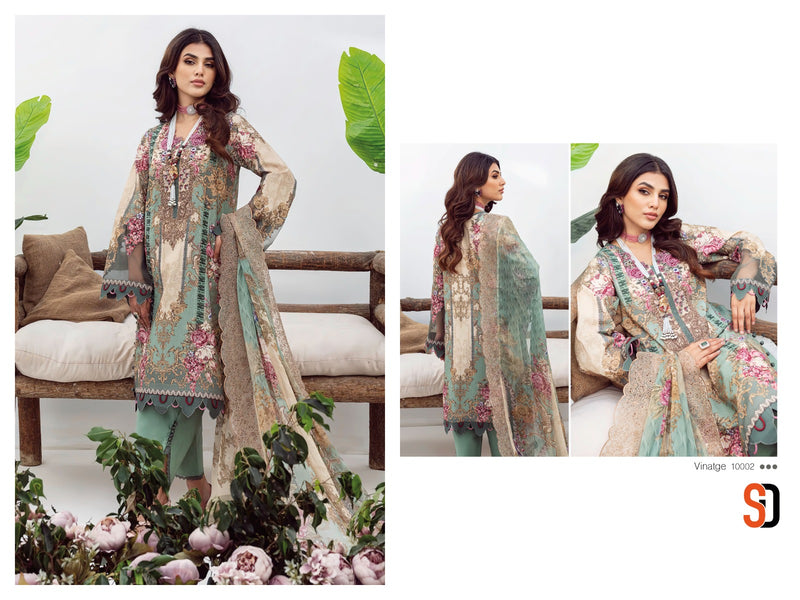 Sharaddha Designer Vintag Vol 10 Lawn Cotton Printed With Facy Embroidery Work Suits