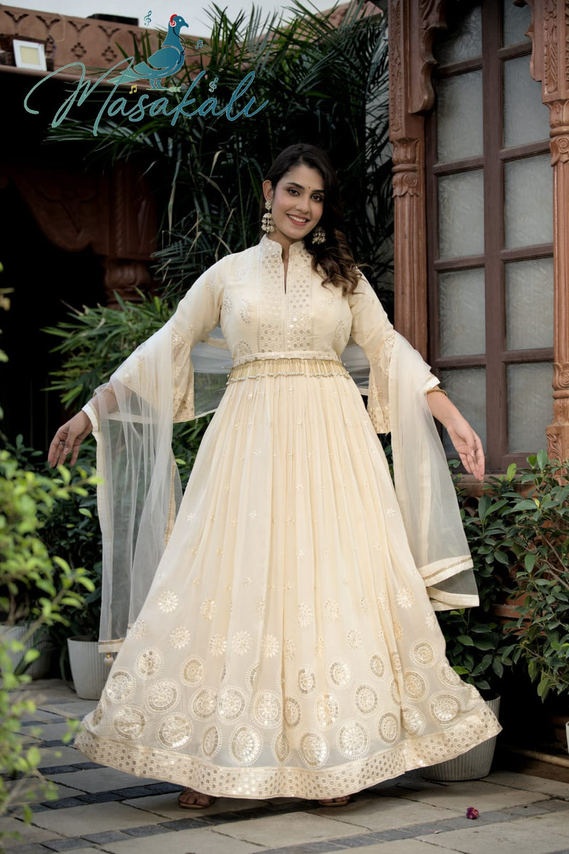 Mf Masakali Vol 3100 Georgette With Sequence Embroidery Work Gown